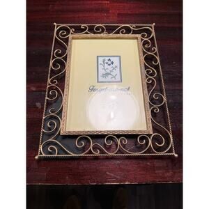 VTG Gold Filigree Metal Picture Frame 5x7 Ornate Wire HollywoodRegency